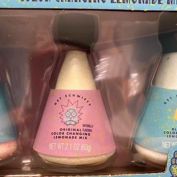 NIB Rick and Morty “Get schwifty” color changing lemonade mix set. Cocktail mix - Picture 4 of 8